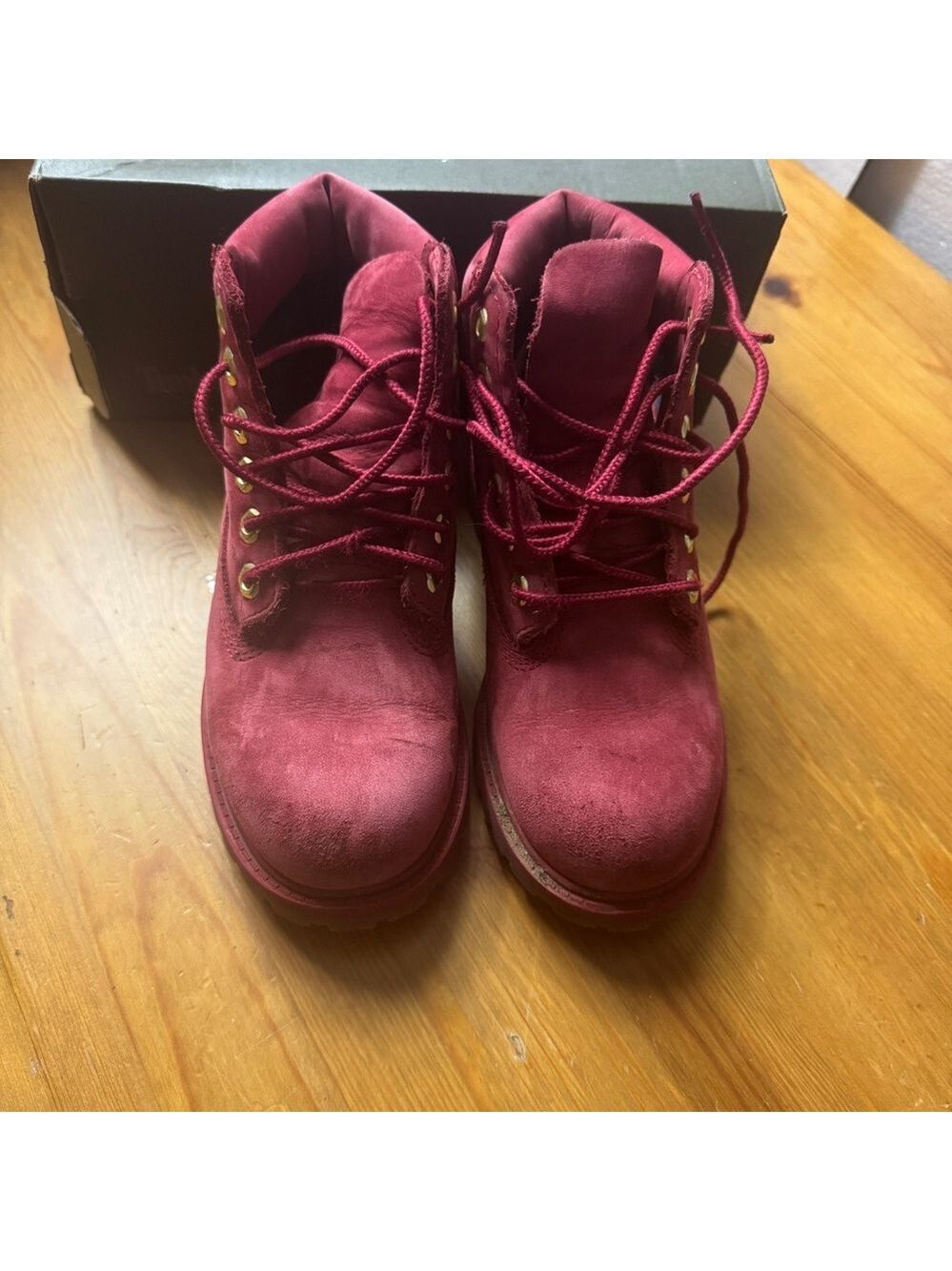 Timberland red boots size 12 with box unisex